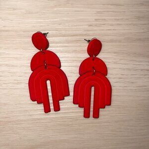Red earrings